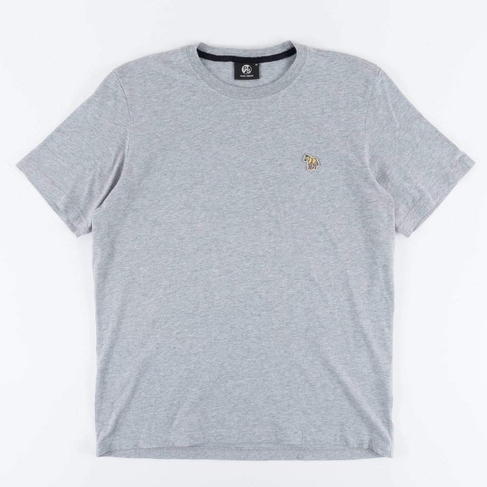 Paul Smith Organic Cotton Zebra Logo T-Shirt Men's Medium Gray
